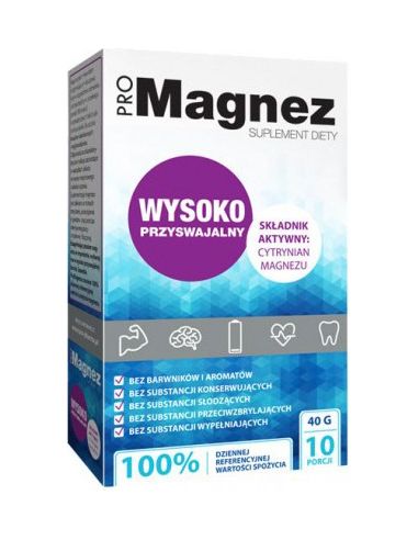 Magnez Cytrynian Magnezu saszetki 30 x 4g PROPHARMA