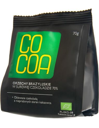 Orzechy brazylijskie w surowej czekoladzie 70g COCOA BIO