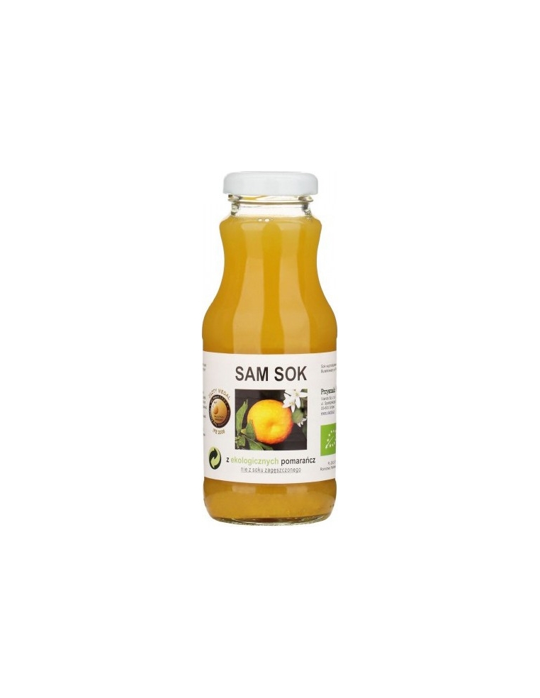 Ekologiczny sok pomarańczowy ze świeżych pomarańczy 250ml SAM SOK BIO
