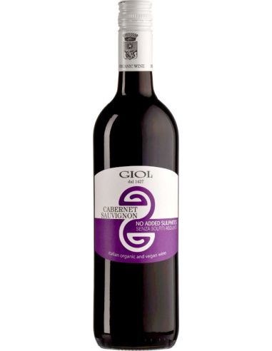 Wino bez siarczynów czerwone / gronowe / Włochy 750ml CABERNET GIOL BIO