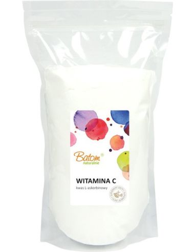 Witamina C (kwas L- askorbinowy) proszek 500g BATOM suplement diety