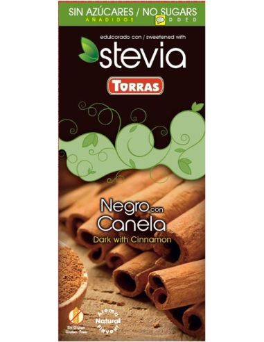 Czekolada Stevia gorzka z cynamonem 125g TORRAS