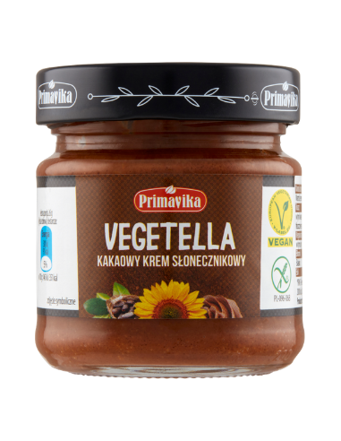 Krem słonecznikowy Vegetella kakaowy 160g PRIMAVIKA