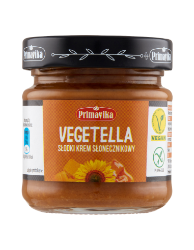 Krem słonecznikowy Vegetella słodki 160g PRIMAVIKA