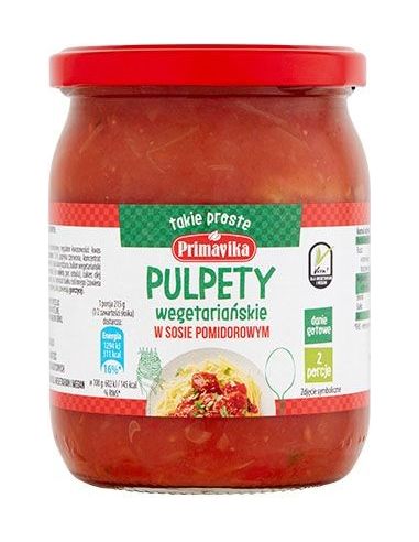 Pulpety wegetariańskie w sosie pomidorowym 430g PRIMAVIKA