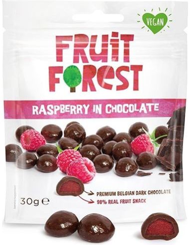 Owocożelki z maliną w czekoladzie 30g FRUIT FOREST