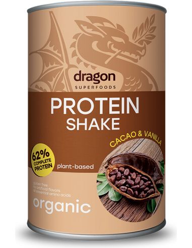 Shake białkowy 62% kakao i wanilia proszek 500g DRAGON SUPERFOODS BIO