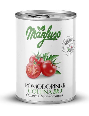 Pomidory koktajlowe całe puszka 400g MANFUSO BIO