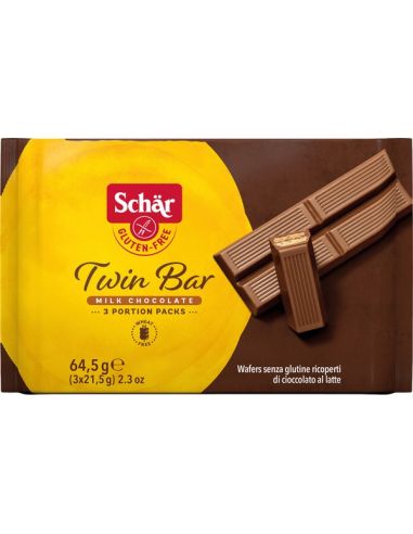 Wafelki Twin bar w czekoladzie 64,5g SCHAR