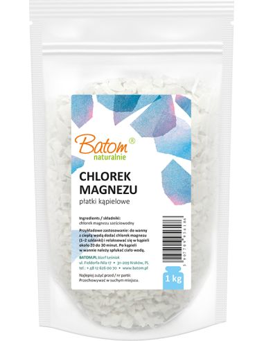 Chlorek magnezu płatki kąpielowe 1kg BATOM