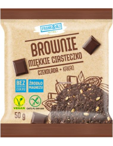 Miękkie ciasteczko Brownie czekolada / kakao 50g FRANK&OLI