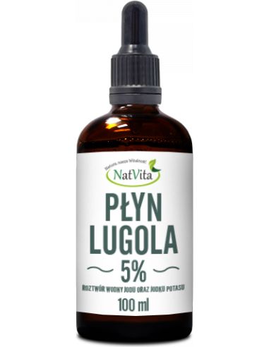 Płyn 5% Lugola 100ml NATVITA - najlepiej zużyć przed: 30.09.2024
