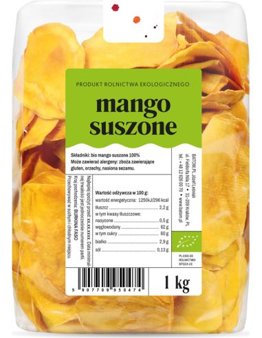 Mango suszone plastry 1kg DETAL BIO