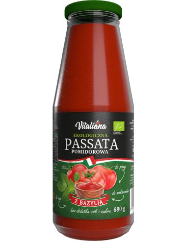 Przecier passata pomidorowy z bazylią 680g VITALIANA BIO