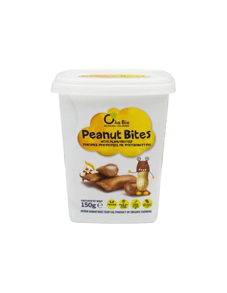 BIO Przekąski waflowe Peanut Bites z nadzieniem orzechowym 150g BIO Przekąski waflowe Peanut Bites z nadzieniem orzechowym 150g