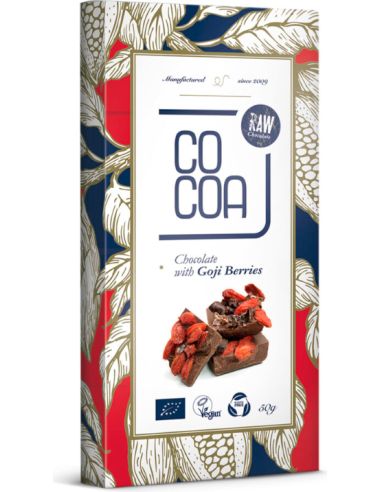 Czekolada surowa z jagodami Goji 50g COCOA BIO