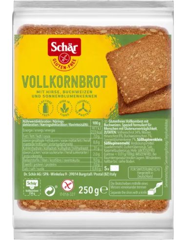 Chleb pełnoziarnisty ze słonecznikiem bezglutenowy 250g SCHÄR