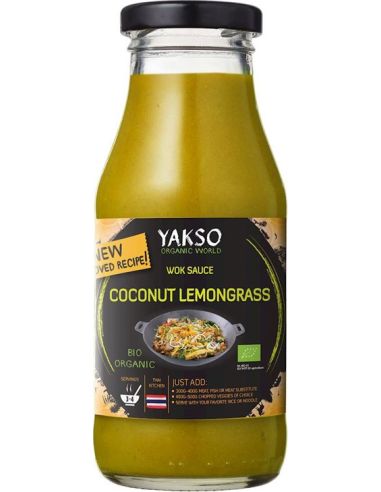 Sos do woka Coconut Lemongrass mleczko kokosowe trawa cytrynowa 240ml YAKSO BIO - najlepiej spożyć przed: 20.05.2024