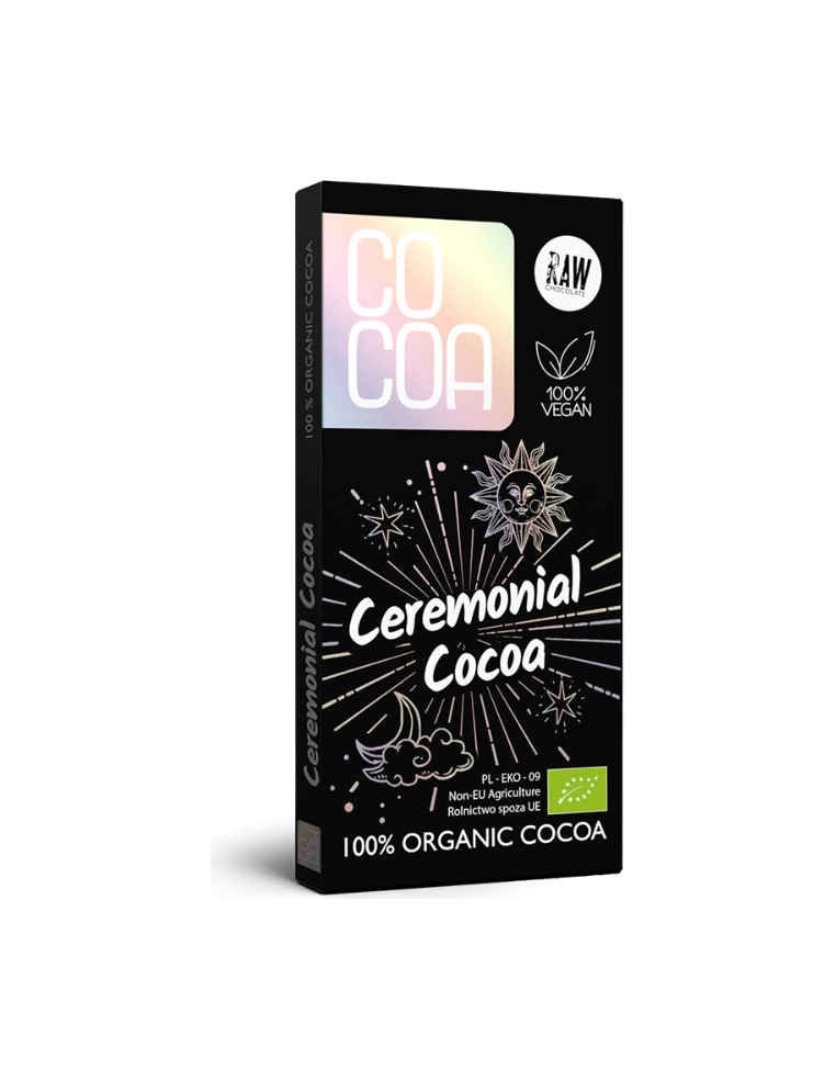Ekologiczna Czekolada surowa gorzka Ceremonia kakao 100% 50g COCOA BIO
