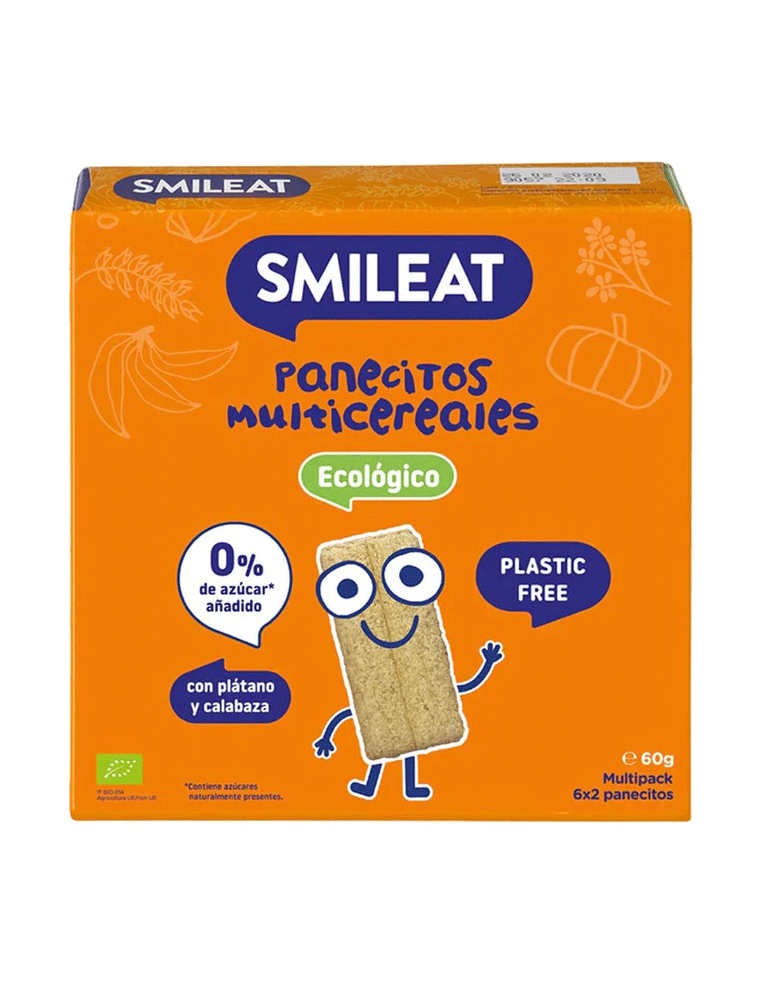 SMILEAT Panecitos Multicereales Ecológicos 60 g