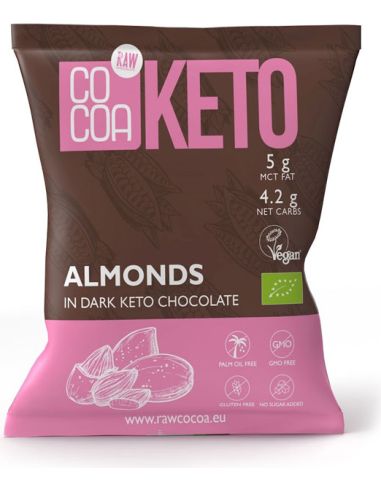 Migdały KETO w surowej czekoladzie 70g COCOA KETO BIO