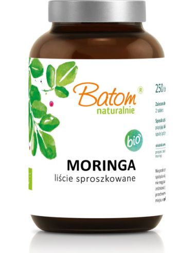 Moringa sproszkowane liście tabletki 250szt. BATOM BIO suplement diety