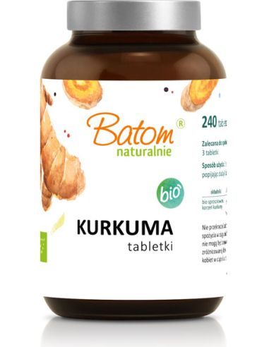 Kurkuma 500mg tabletki 240szt. BATOM BIO suplement diety