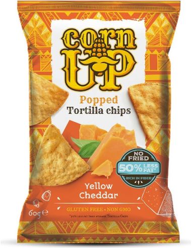 Chipsy kukurydziane tortilla cheddar 60g CORN UP