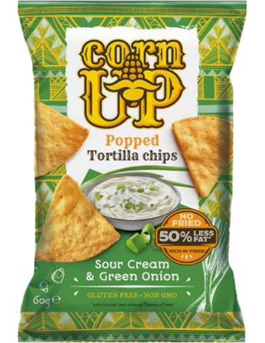 Chipsy kukurydziane tortilla kwaśna śmietanka cebulka 60g CORN UP