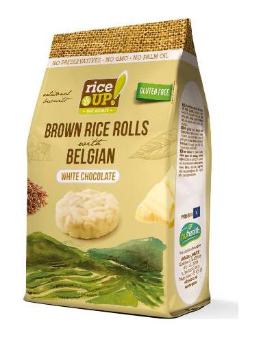 Krążki wafle ryżowe w białej czekoladzie belgijskiej 50g RICE UP