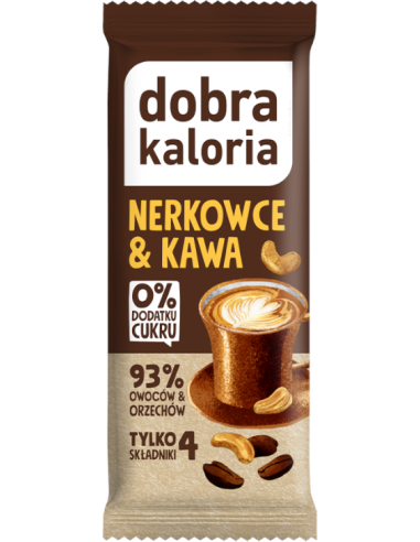 Baton daktylowy nerkowce & kawa bez cukru 35g DOBRA KALORIA