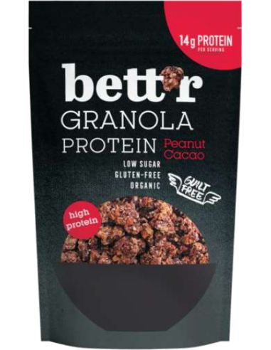 Granola Protein orzeszki ziemne i kakao bezglutenowa 300g BETTR BIO