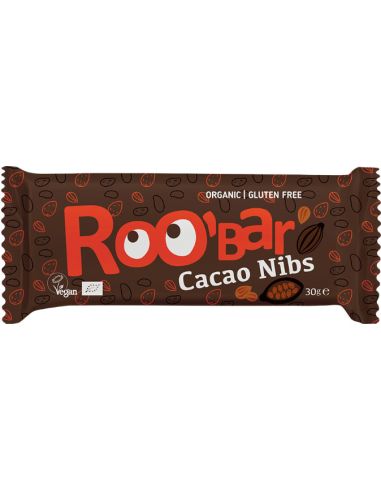 Baton owocowy RAW z ziarnami kakao i migdałami 30g ROOBAR BIO