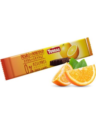 Baton KETO czekolada gorzka z pomarańczą bez cukru 35g TORRAS