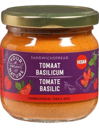 Pasta kanapkowa pomidor z bazylią 180g YOUR ORGANIC NATURE BIO - najlepiej spożyć przed: 03.08.2025