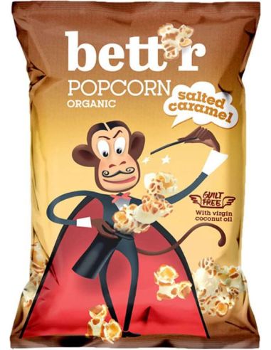 Popcorn słony karmel 60g BETTR BIO - najlepiej spożyć przed: 09.06.2024