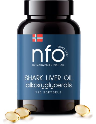 Olej z wątroby rekina / alkoksyglicerole kapsułki 120szt. NFO suplement diety