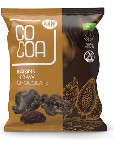 Rodzynki w surowej czekoladzie RAW 70g COCOA BIO
