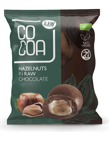 Orzechy laskowe w surowej czekoladzie RAW 70g COCOA BIO