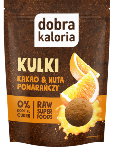 Przekąska daktylowa Kulki kakao & pomarańcza bez cukru 65g DOBRA KALORIA