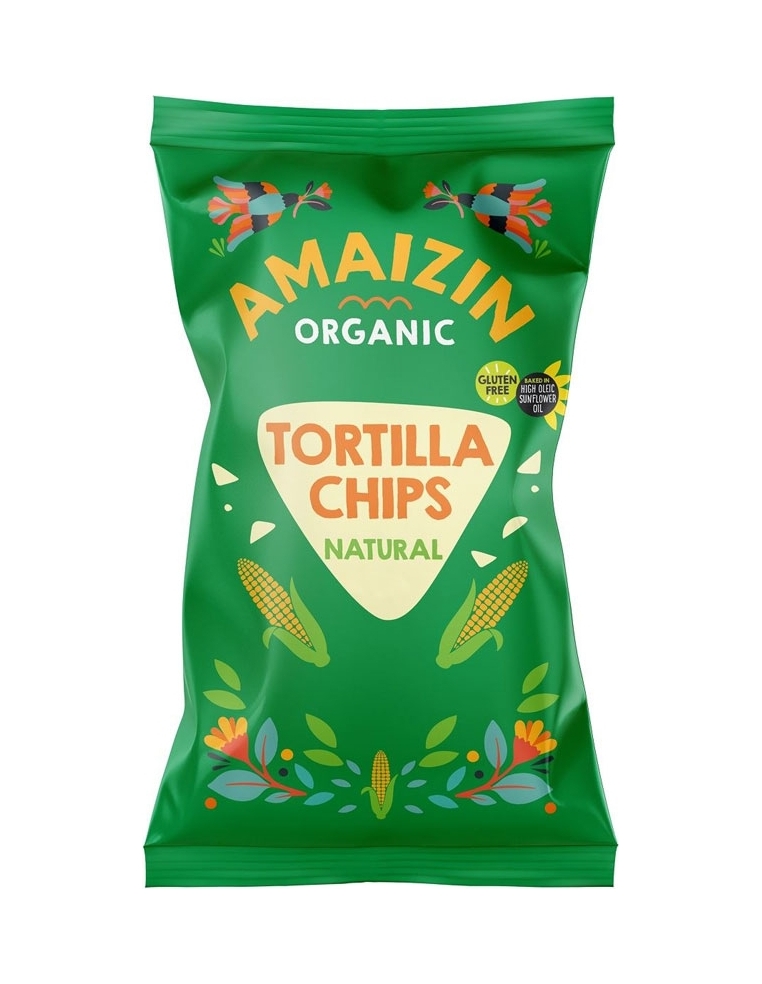 BIO chipsy kukurydziane tortilla solone bezglutenowe 250g Amaizin BIO chipsy kukurydziane tortilla solone bezglutenowe 250g Amaizin