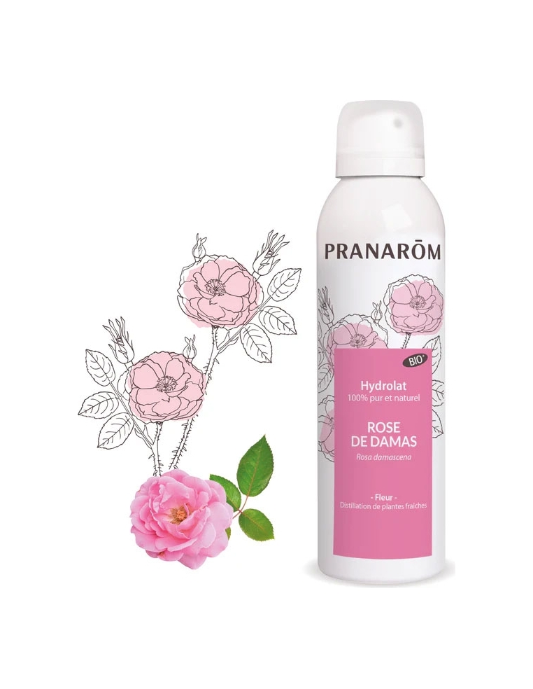 Hydrolat różany Róża damasceńska Rosa damascena spray 150ml PRANARÔM Hydrolat różany Róża damasceńska Rosa damascena spray 150ml PRANARÔM