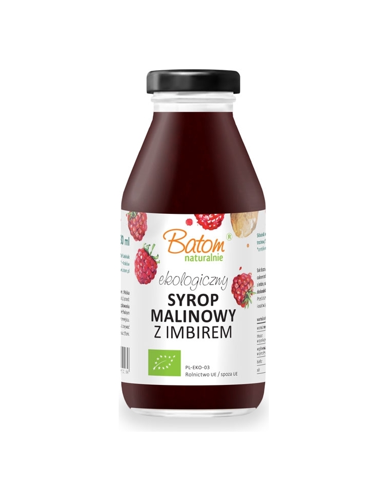 Syrop malinowo- imbirowy 330ml BATOM BIO