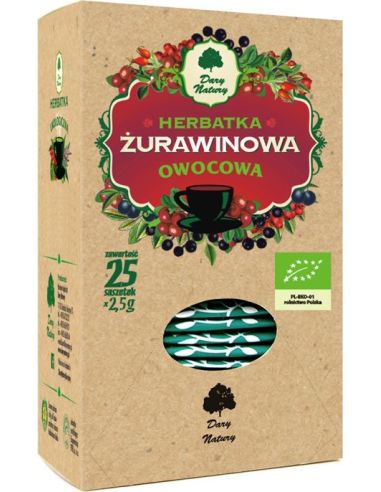Herbatka Żurawinowa ekspres 25T DARY NATURY BIO
